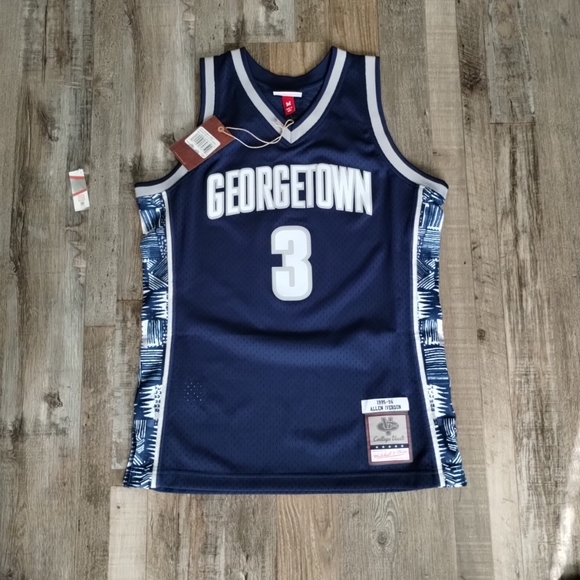 Small Medium 3XL Mitchell & Ness Allen Iverson Georgetown Hoyas 1995-96 Jersey - Picture 7 of 12